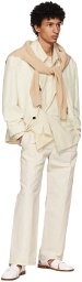 LEMAIRE Off-White Belted Easy Trousers