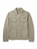 Brunello Cucinelli - Linen and Cotton-Blend Gabardine Overshirt - Brown