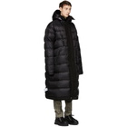 R13 Black Long Anorak Puffer Jacket