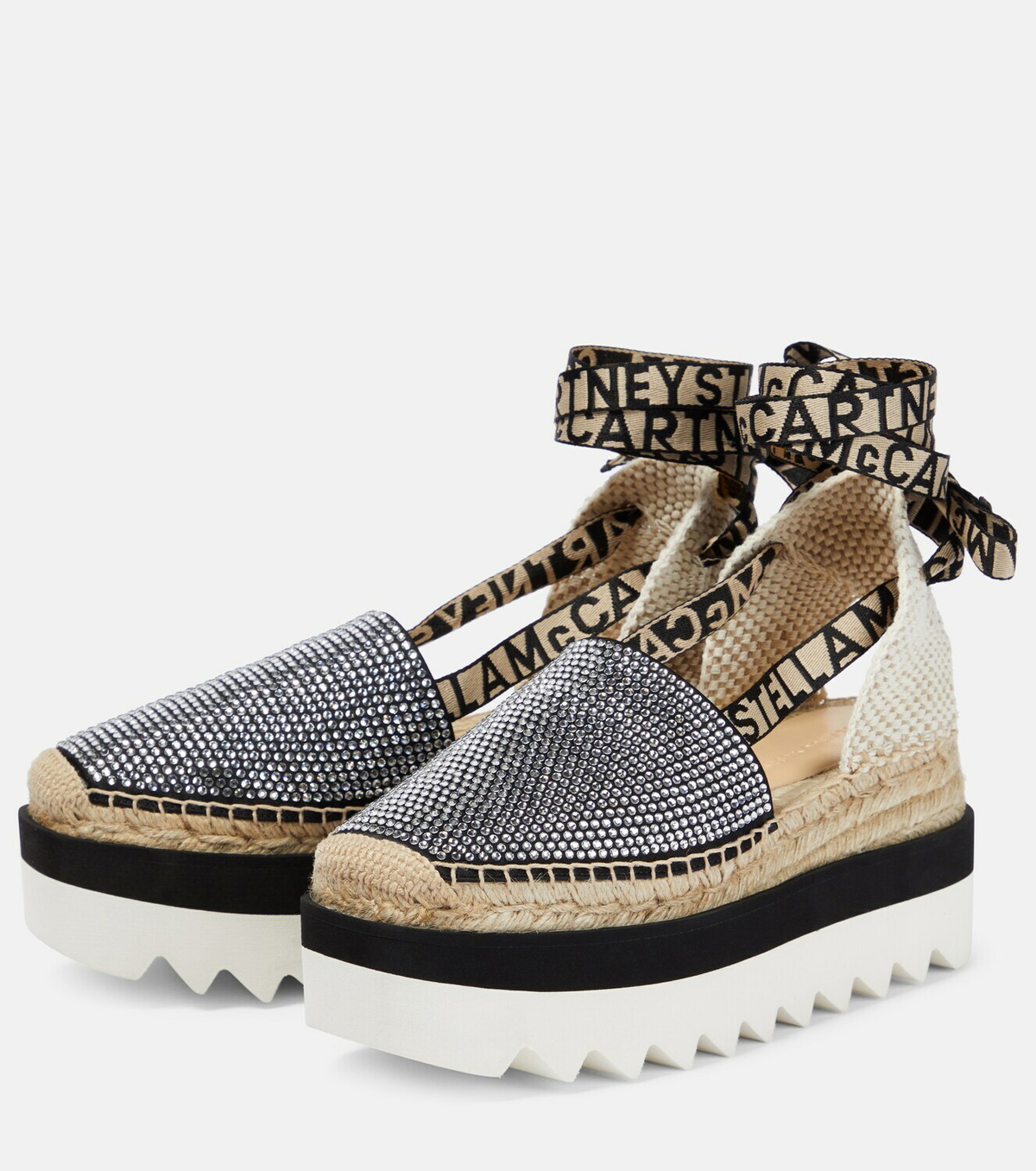 Stella McCartney - Gaia embellished platform espadrilles