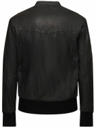 GIORGIO BRATO Brushed Leather Bomber Jacket