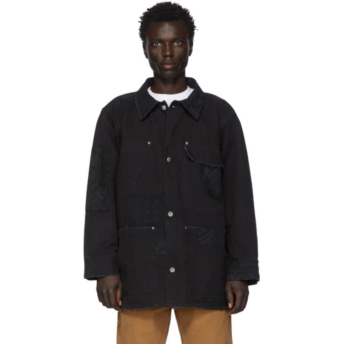 Vyner Articles Black Canvas Bandana Patches Worker Jacket Vyner Articles