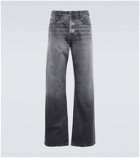 Due Diligence Wide-leg distressed jeans