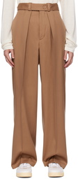 Jil Sander Brown Creased Trousers