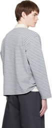 COOR Gray Multi-Stripe Pique Polo