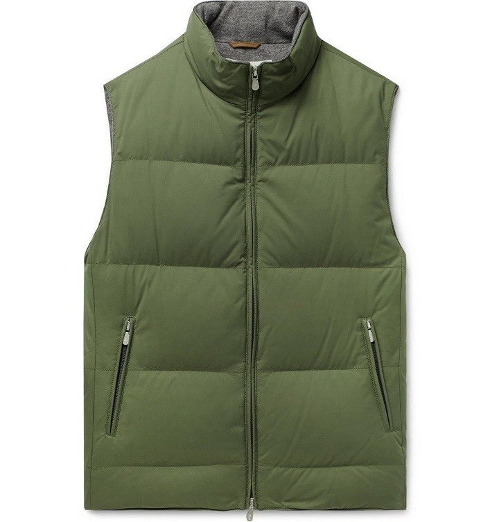Photo: Brunello Cucinelli - Quilted Nylon Down Gilet - Green