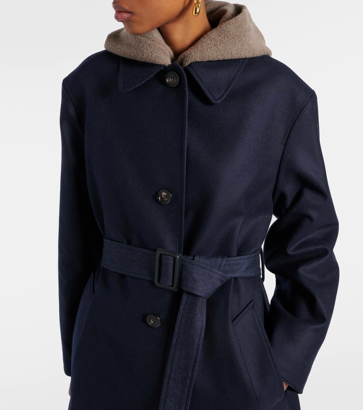 Loro Piana Yudaki wool, cotton, and cashmere coat Loro Piana
