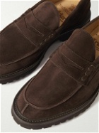 Tricker's - James Suede Penny Loafers - Brown