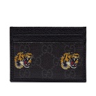 Gucci Men's GG Tiger Card Holder in Black