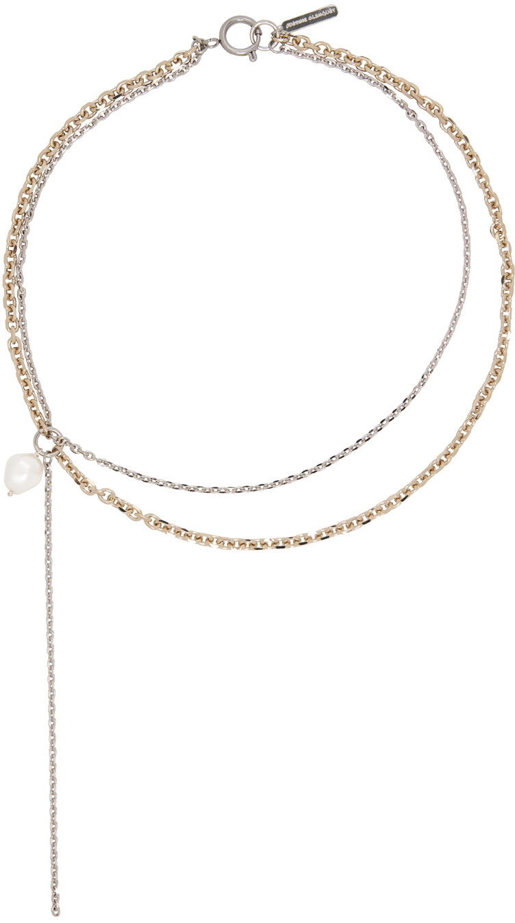 Justine Clenquet Gold & Silver Dean Necklace Justine Clenquet