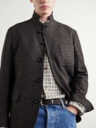 Oliver Spencer - Solms Wool-Blend Houndstooth Blazer - Brown