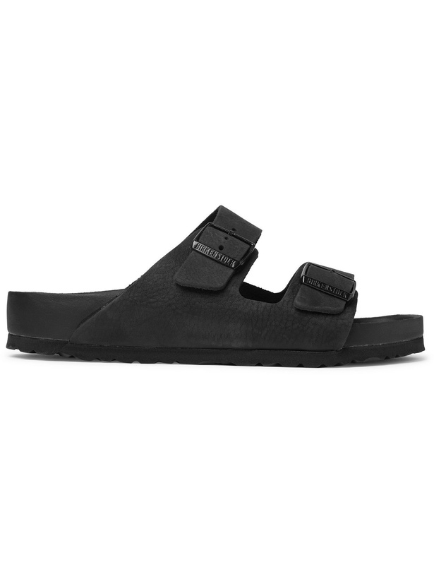 Photo: BIRKENSTOCK - Arizona Full-Grain Leather Sandals - Black - EU 41