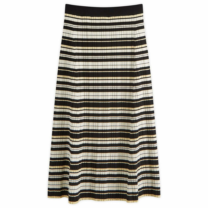 Photo: GANNI Women's Rib Long Skirt in Multicolour