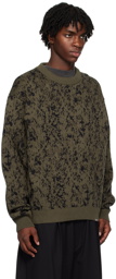 Represent Green Jacquard Sweater