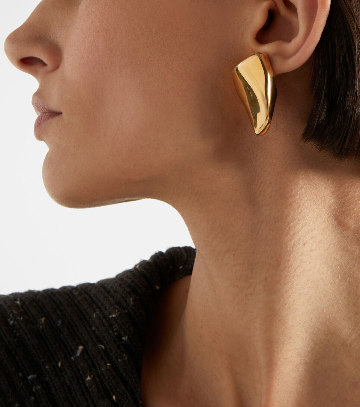 Bottega Veneta Prisma Small 18kt gold-plated earrings