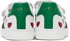 Gucci Kids White Hearts Ace Sneakers