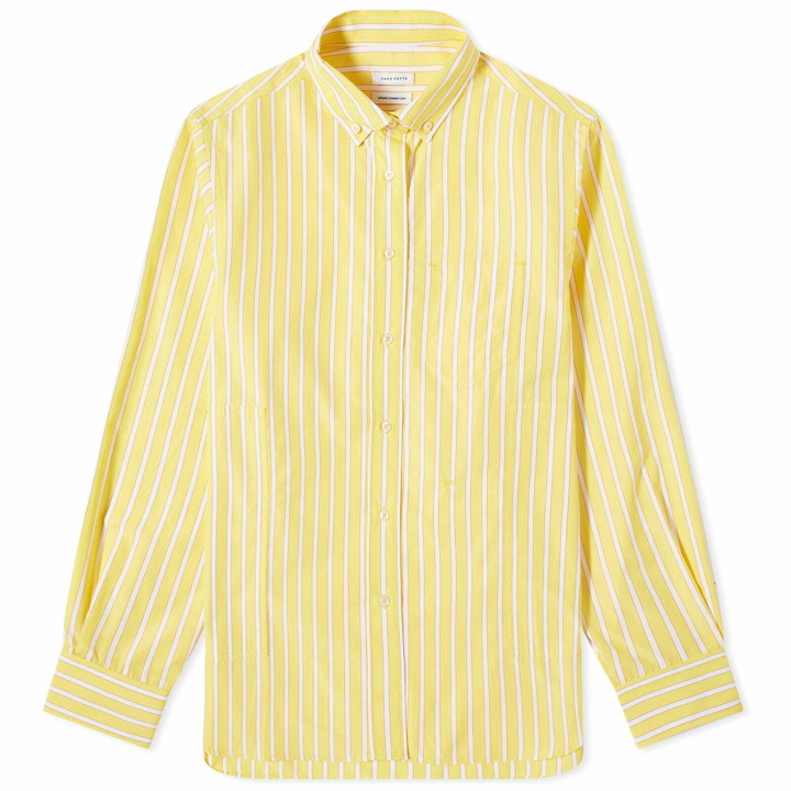 Photo: Saks Potts Women's Williams Stripe Shirt in Yellow Melon Stripe