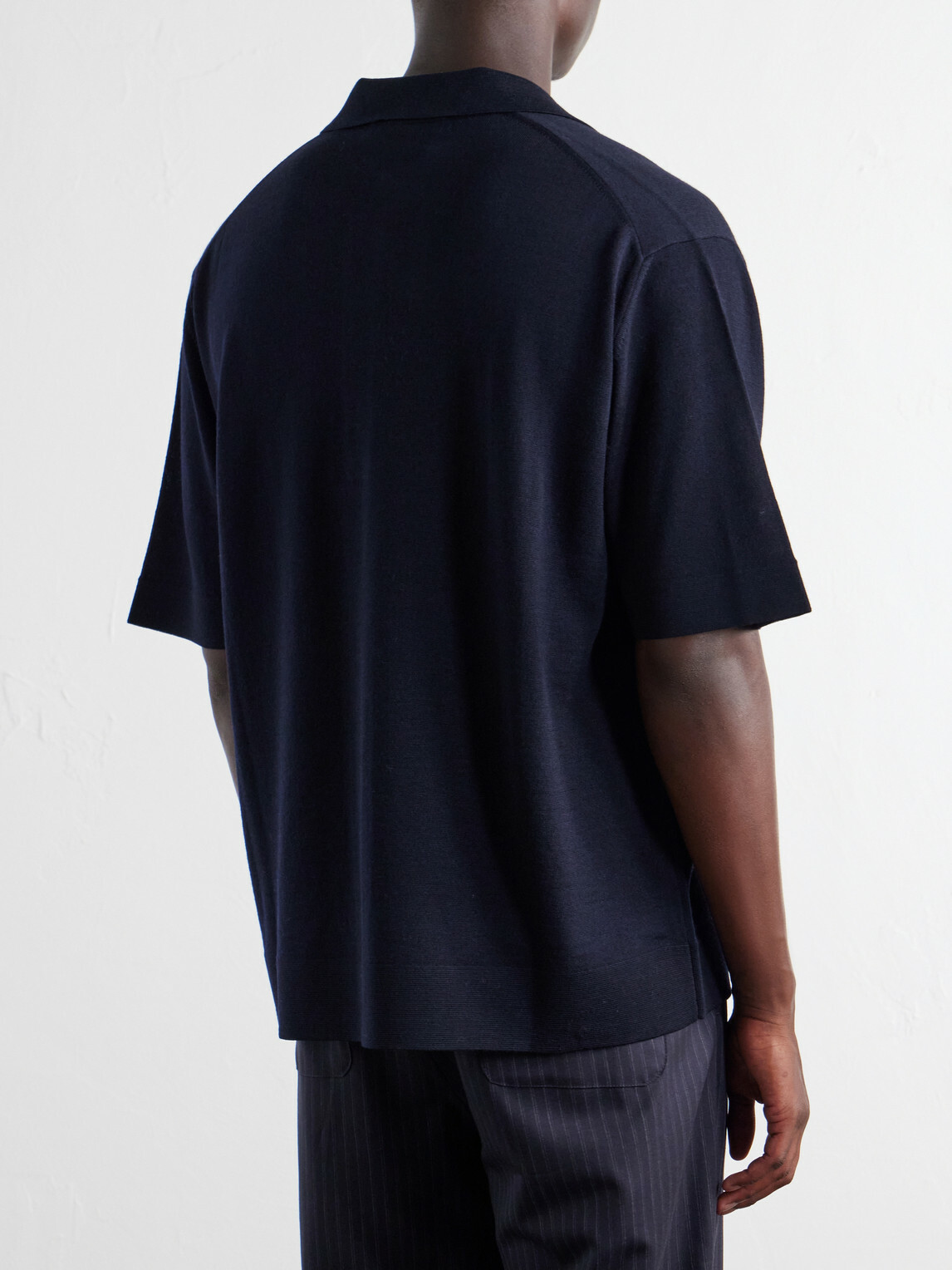Orlebar Brown - Raffertie Merino Wool Polo Shirt - Blue