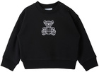 Burberry Baby Black Embroidered Sweatshirt