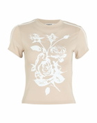 Open Yy Womens T-shirt in Beige