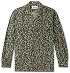 Wacko Maria - Camp-Collar Leopard-Print Cotton Shirt - Green