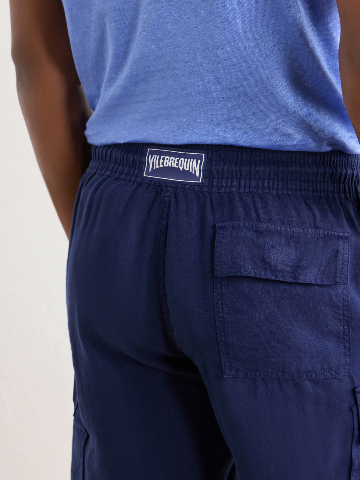 Vilebrequin - Baie Straight-Leg Linen Drawstring Cargo Shorts - Blue