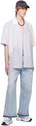 Feng Chen Wang Gray Multi Stripe Shirt