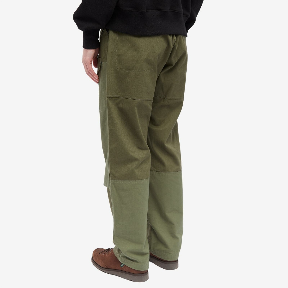 Engineered Garments Men's Field Pant in Olive Herringbone Twill