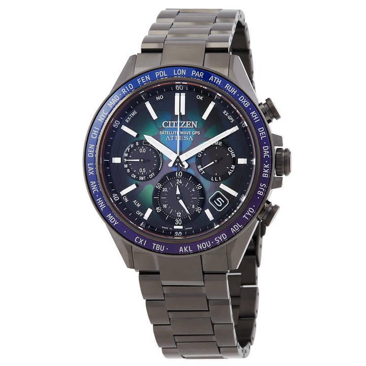 Photo: Citizen Attesa Eco-Drive Blue Dial Mens Watch CC4057-60E