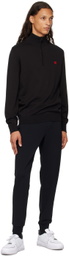 Hugo Black Printed Logo Sweatpants