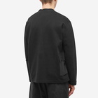 Comme des Garçons Homme Men's Jersey Ripstop Pocket Cardigan in Black