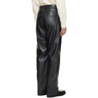 MM6 Maison Margiela Black Faux-Leather Pants