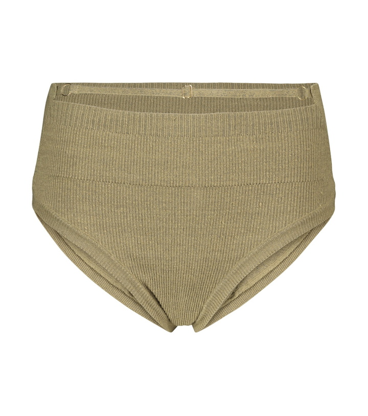 Photo: Jacquemus - La Culotte Picchu stretch linen-blend briefs