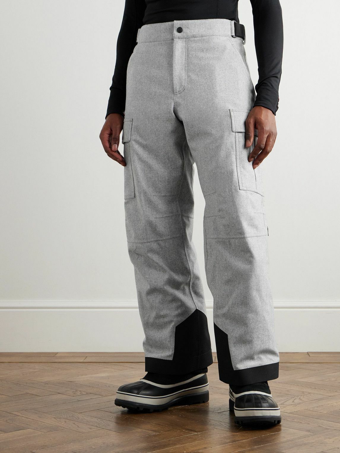 Moncler Grenoble - Wool-Flannel Padded Ski Pants - Gray