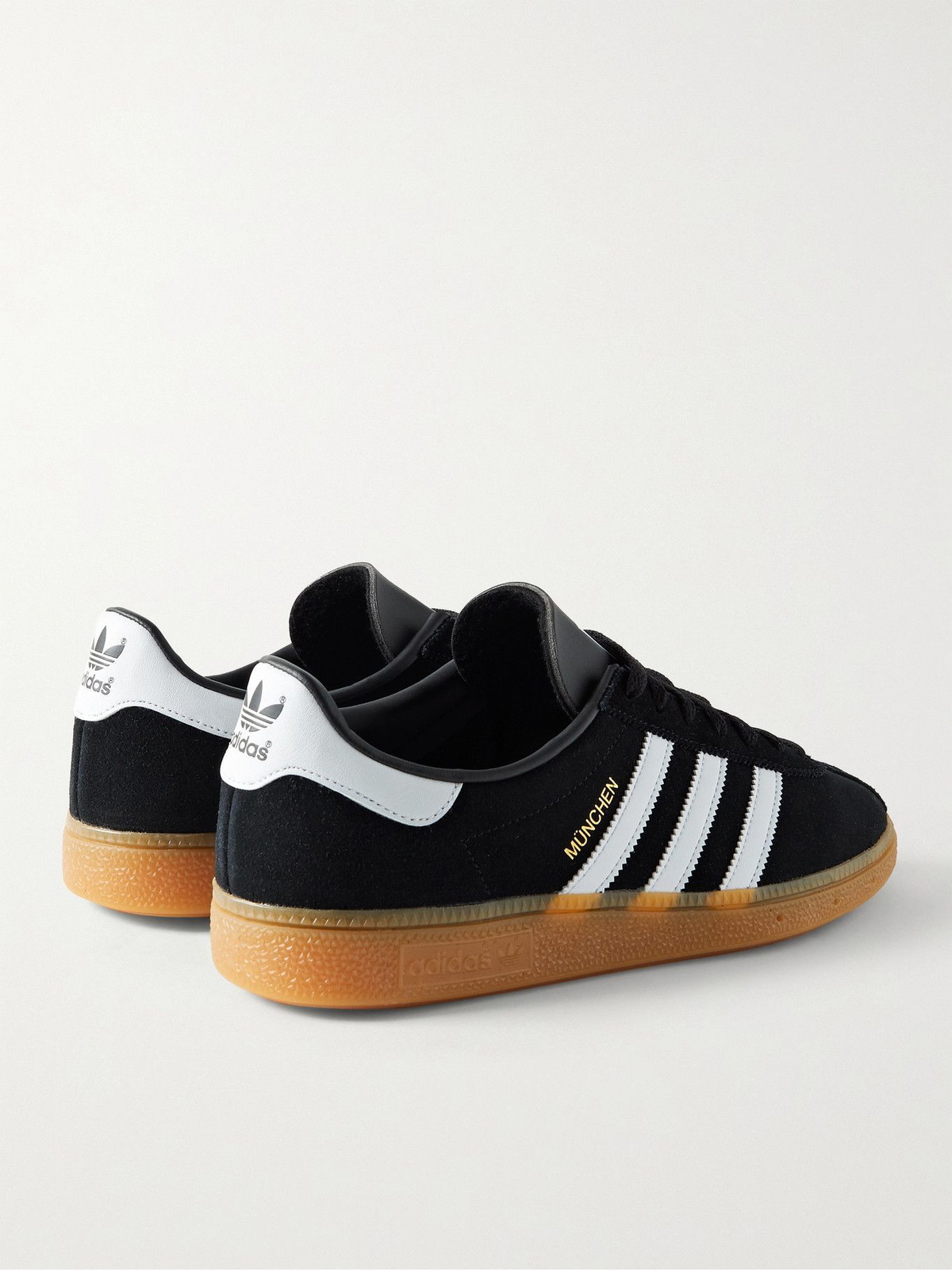 ADIDAS ORIGINALS - Munchen Leather-Trimmed - Black adidas