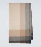 Brunello Cucinelli Checked wool and cashmere scarf