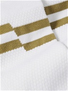 MAAP - Emblem Striped Meryl Skinlife Stretch-Knit Cycling Socks - White