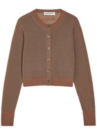 Our Legacy Micro Cotton-blend Cardigan Brown