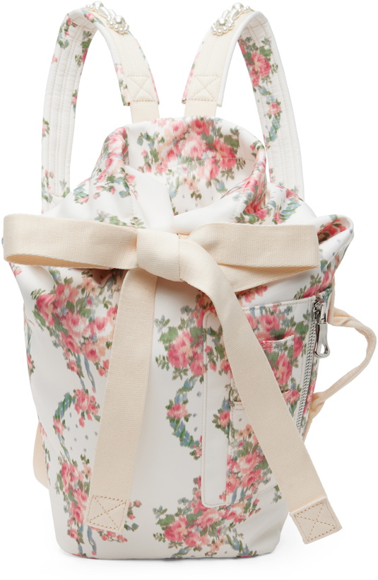 Photo: Simone Rocha Off-White Small Bow Tie Backpack