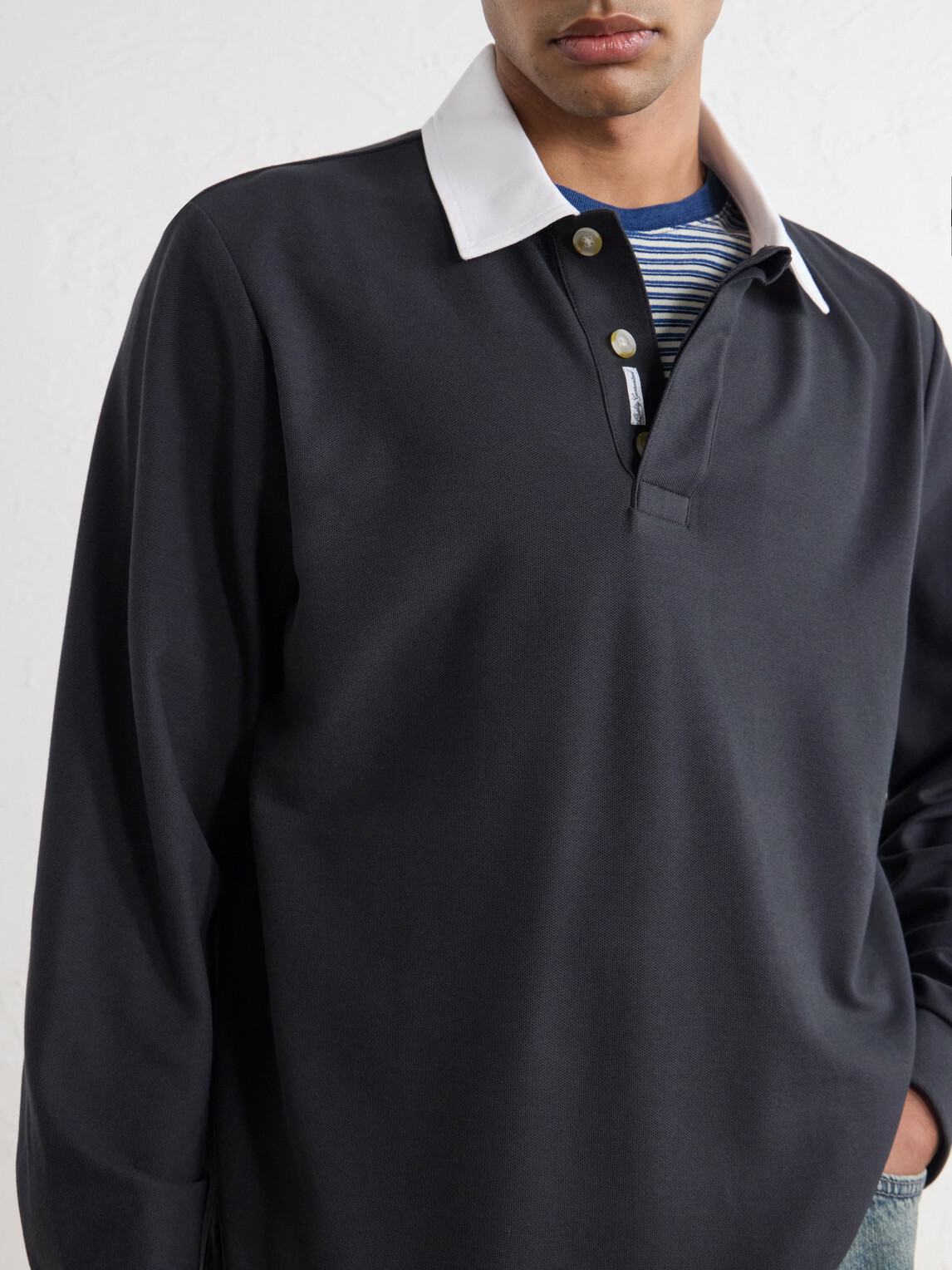 Rag & Bone - Cotton-Piqué Polo Shirt - Black