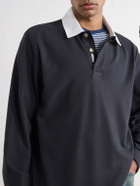 Rag & Bone - Cotton-Piqué Polo Shirt - Black