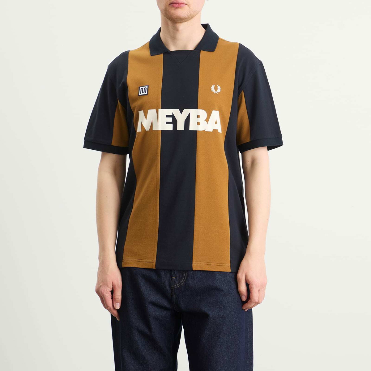 Fred Perry Men's Meyba Cut And Sew Polo Shirt in Navy