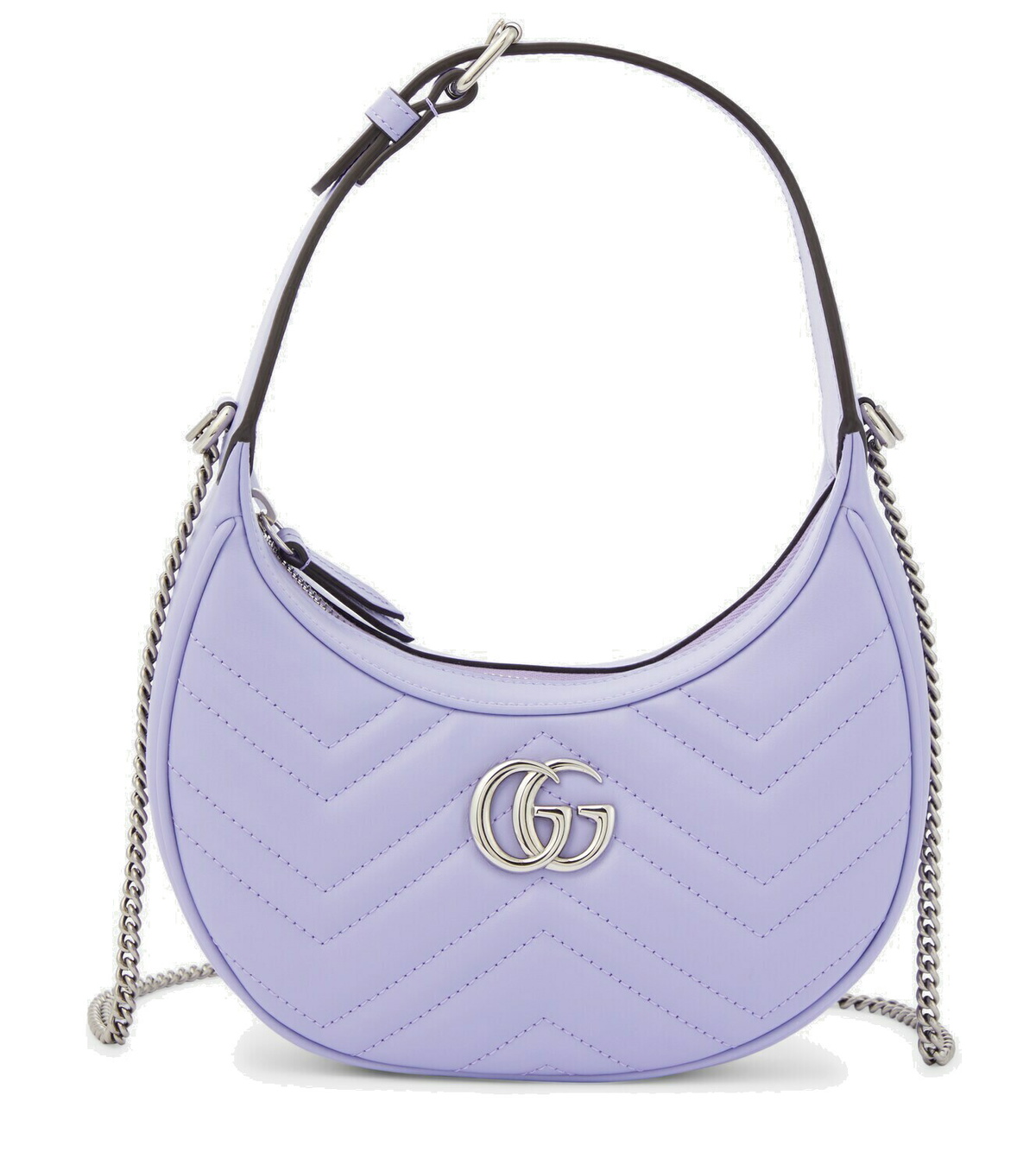 Gucci - GG Marmont crescent leather shoulder bag Gucci