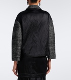 Erdem Cropped embroidered wool-blend jacket
