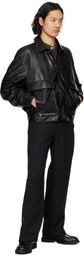 Solid Homme Black Leather Jacket
