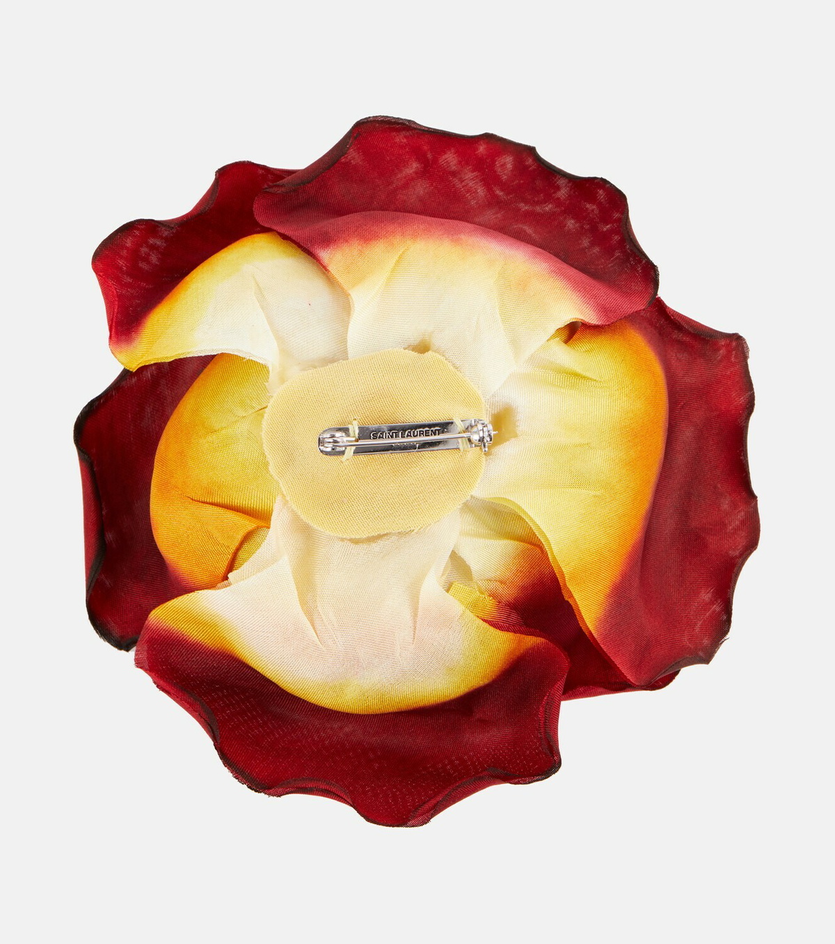 【Saint Laurent】シルクオーガンザローズブローチ Saint Laurent Rose silk-satin brooch Saint Laurent