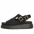 Dr. Martens Women's Dunnet Flower Suede Sandal in Black