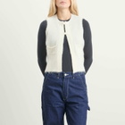 Beams Boy Women's China Button Knit Vest in Off White