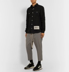 Rick Owens - LeGaspi Brushed-Cotton Twill Overshirt - Black