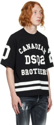 Dsquared2 Black Bros Football T-Shirt